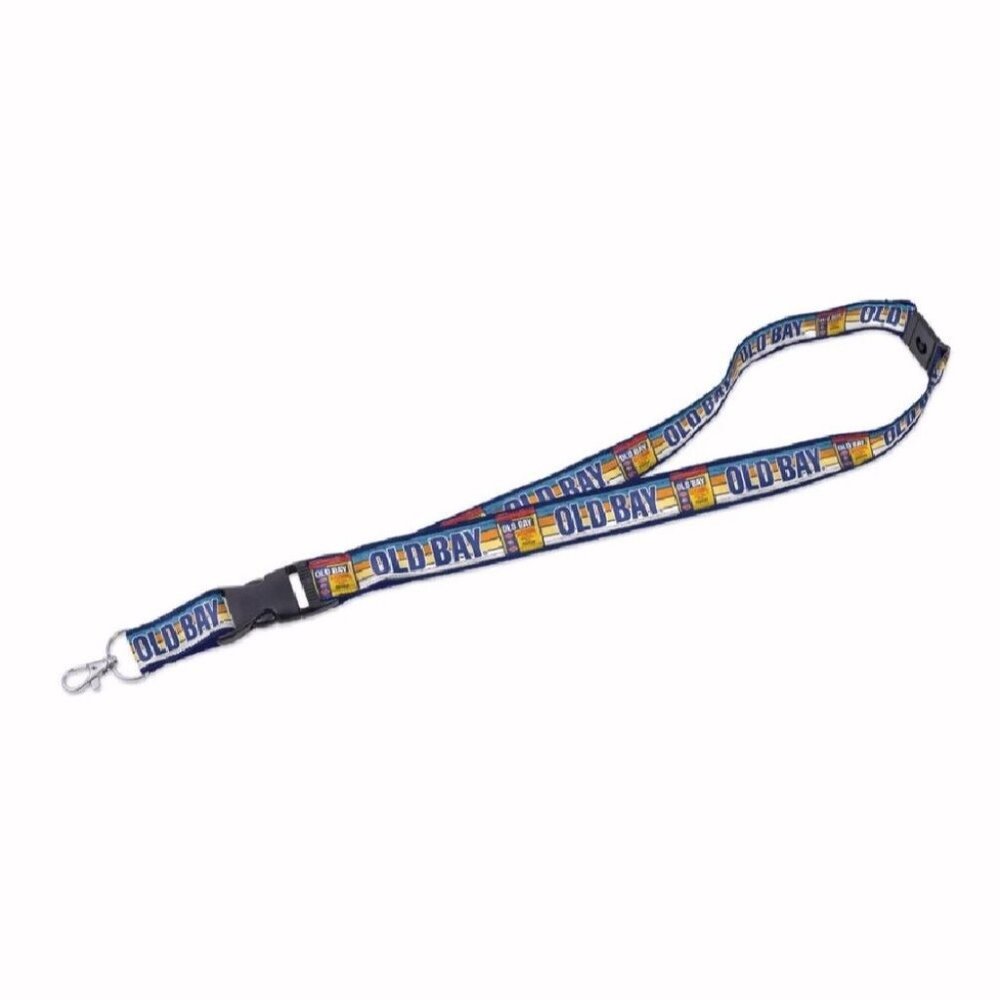 Old Bay Can Logo Multicolor Keyring and ID Lanyard - NEW Fast Ship